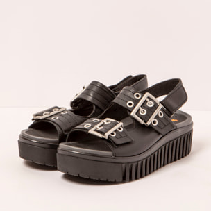 Sandalia de cuña 1579 NAPPA BLACK/BRIGHTON color Black