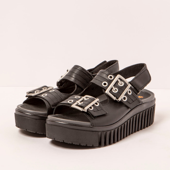 Sandalia de cuña 1579 NAPPA BLACK/BRIGHTON color Black