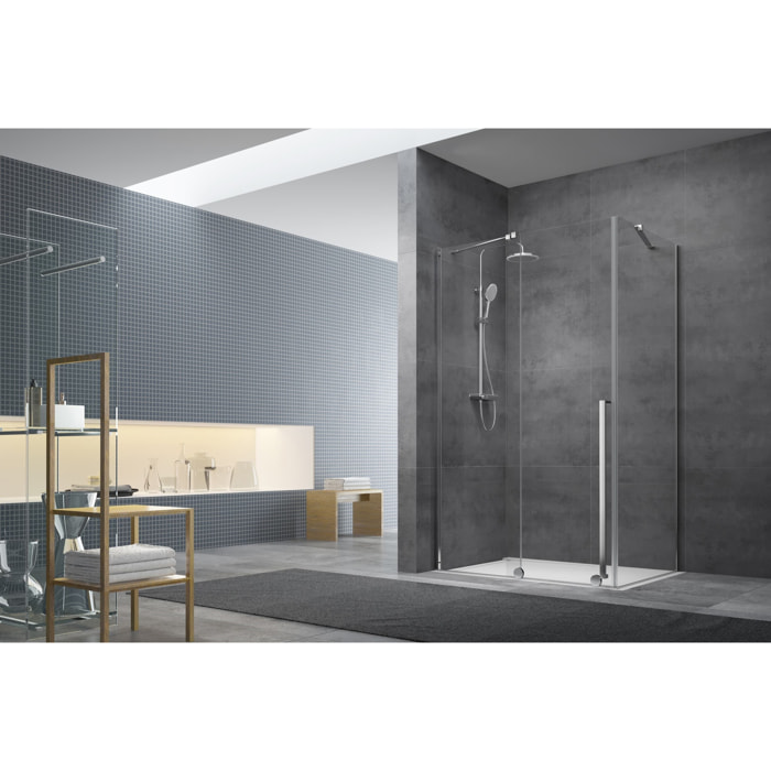 Paroi latérale de la porte de douche 87,5 cm SAT Walk-In Xmotion (SIKOWIXMSTENA90)