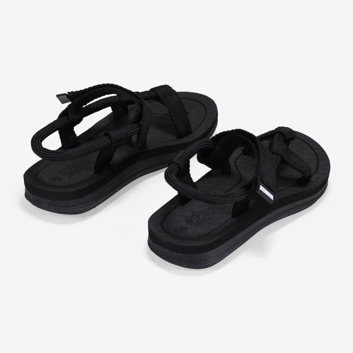 Sandalias deportivas negras de tela