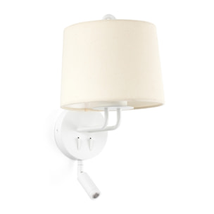 MONTREAL Lampe applique avec lecteur blanc/beige