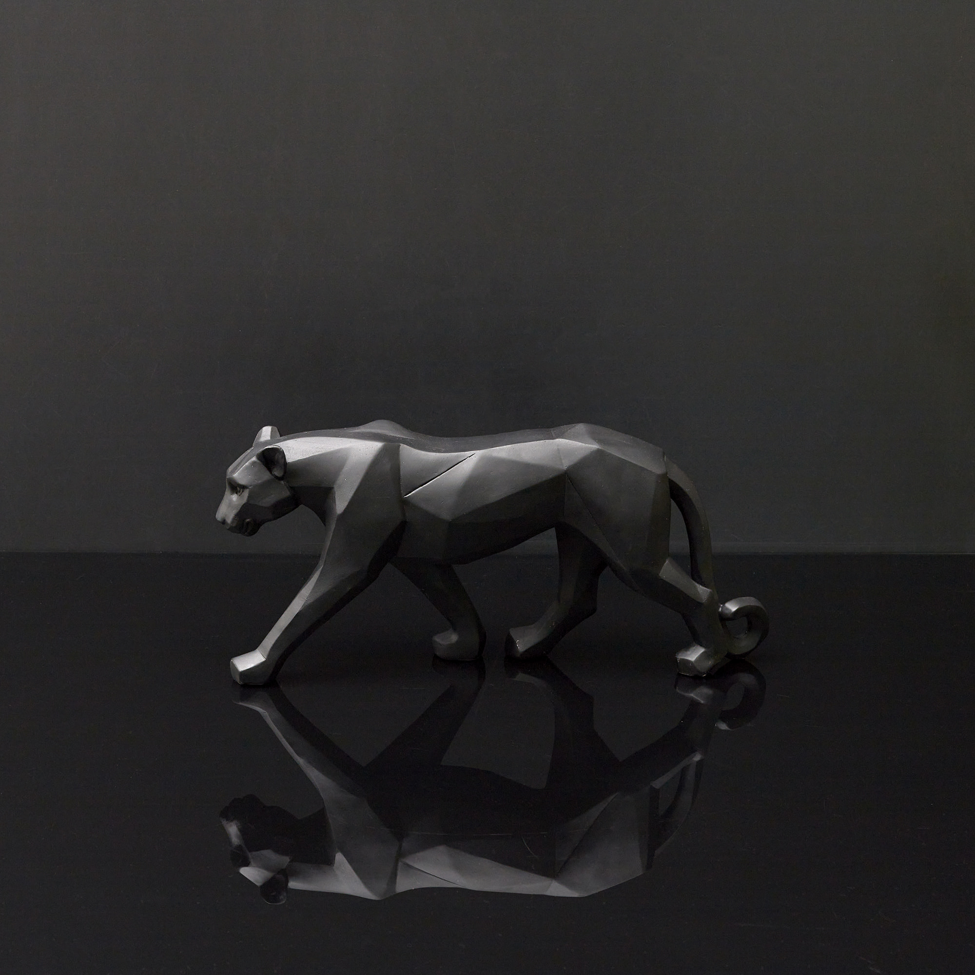 Panthere Origami Noir L40cm
