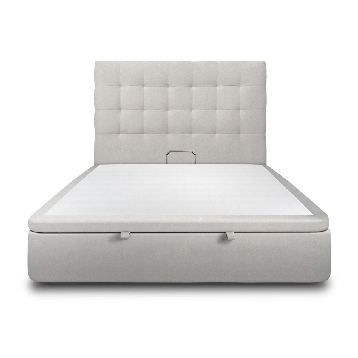 Lit avec sommier et tête de lit capitonnée - Velours au style chic - Adapté à tous les matelas, montage rapide - Finition élégante
