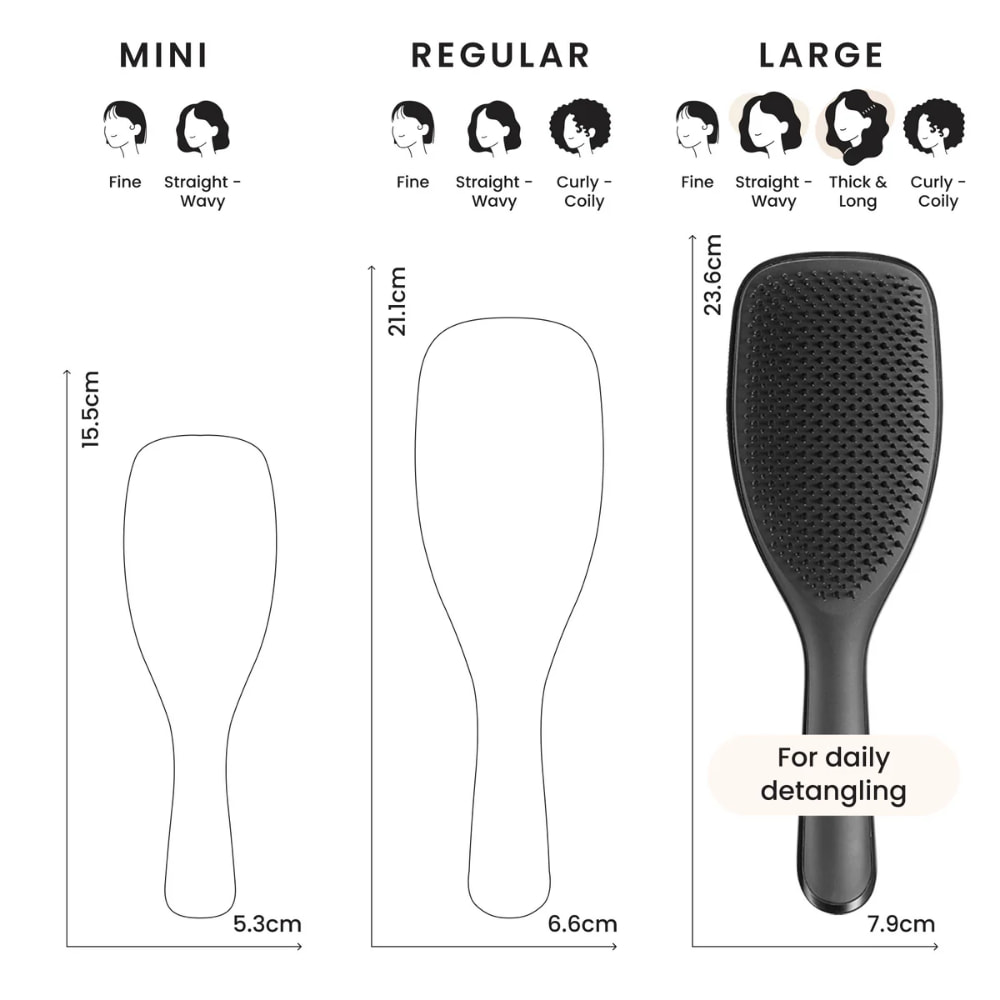 TANGLE TEEZER The Ultimate Detangler LARGE Black