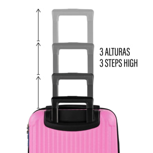 Juego De Maletas Rígidas Abs Itaca Ness Fucsia