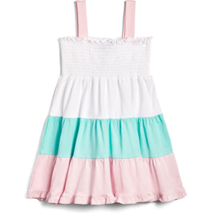 Vestido de Niña Estampado Escalonado Multicolor