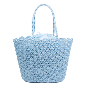 Basentello Bolso de hombro Mujer. Fabricaco en algodón tejido artesanal a mano.