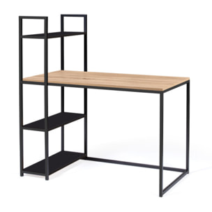 Bureau bibliothèque Manhattan en bois et métal