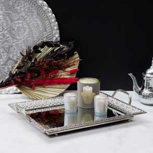 Plateau De Service Avec Miroir Et Poignees A1/m6