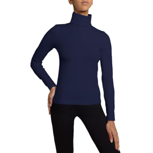 Top a maniche lunghe a collo alto Turtleneck Top Long Sleeves