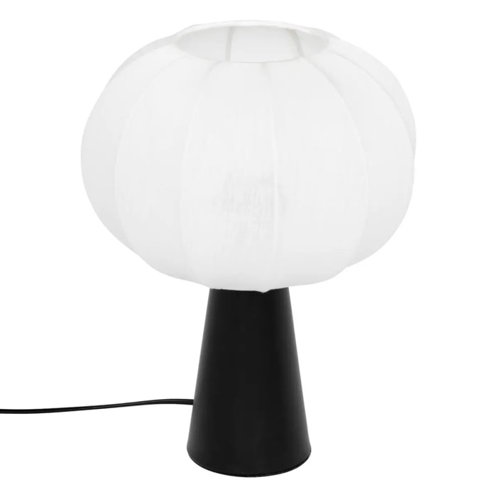 Lampe à poser "Tobie" coton argent H33cm