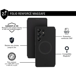 Coque étui FORCE CASE Samsung S25 Ultra  Magnet Noir