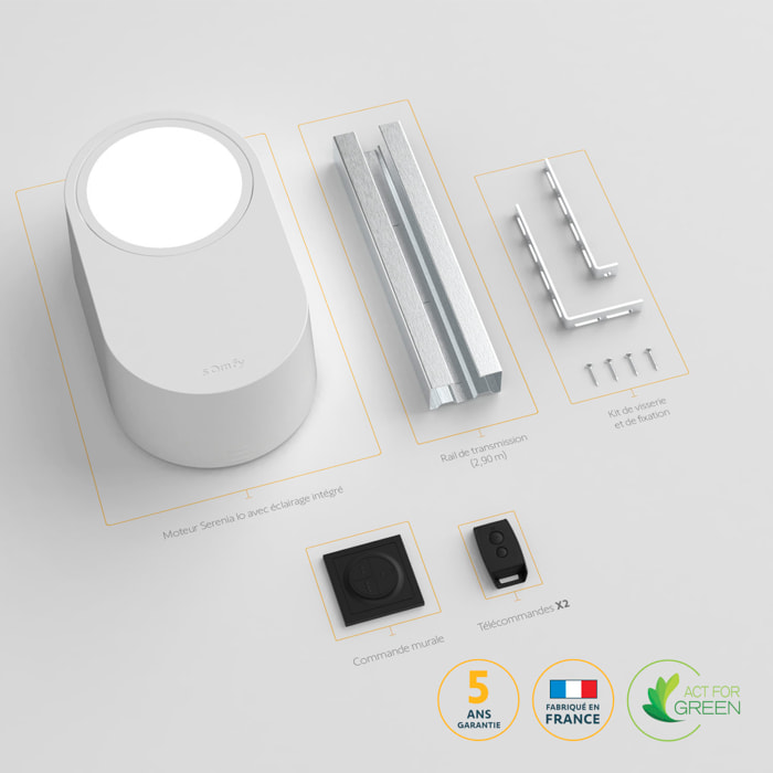 Motorisation pour porte de garage Serenia 1100 io - Hauteur Max. 2.35 m