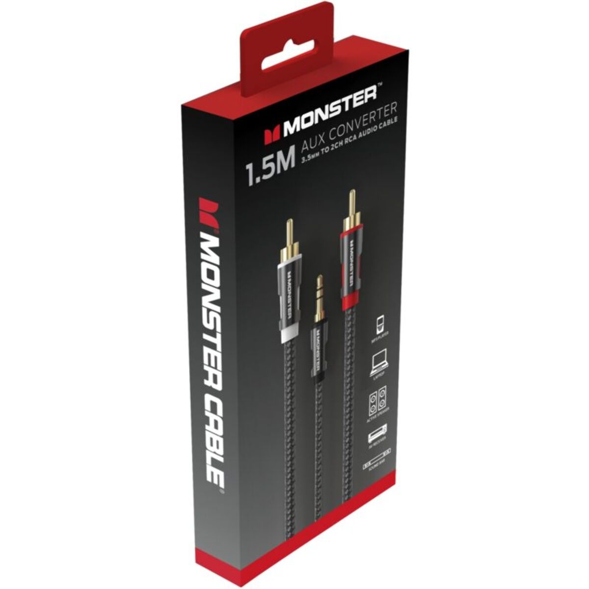 Câble Jack/RCA MONSTERCABLE 3.5MM/2 RCA 1.5M