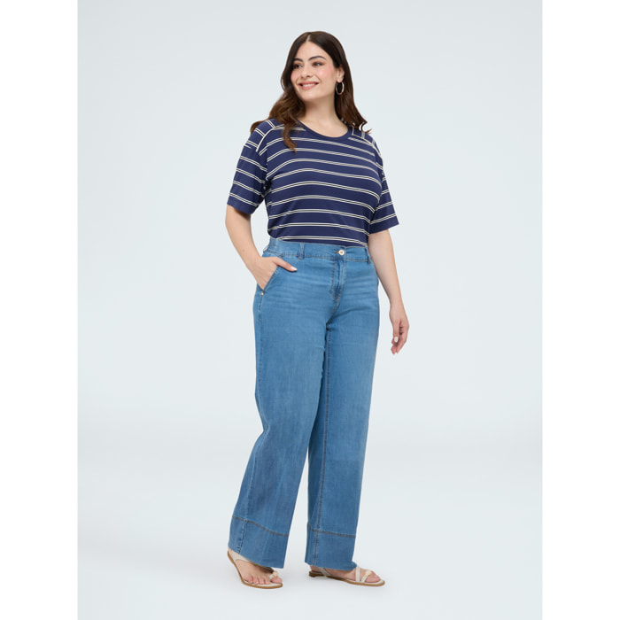 Fiorella Rubino - Jeans wide leg de tencel - Light - blue
