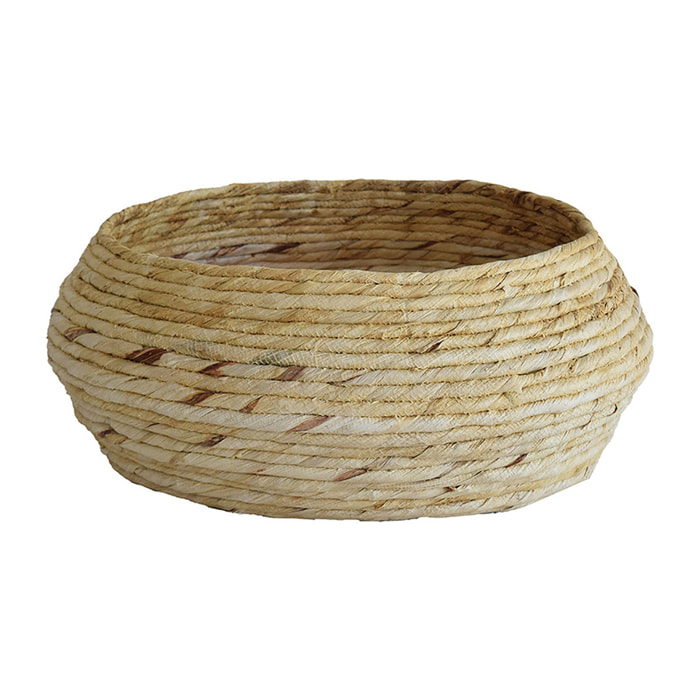 PANIER ROND EN FIBRES D'ABACA  D42XH16.5CM DOUNIA