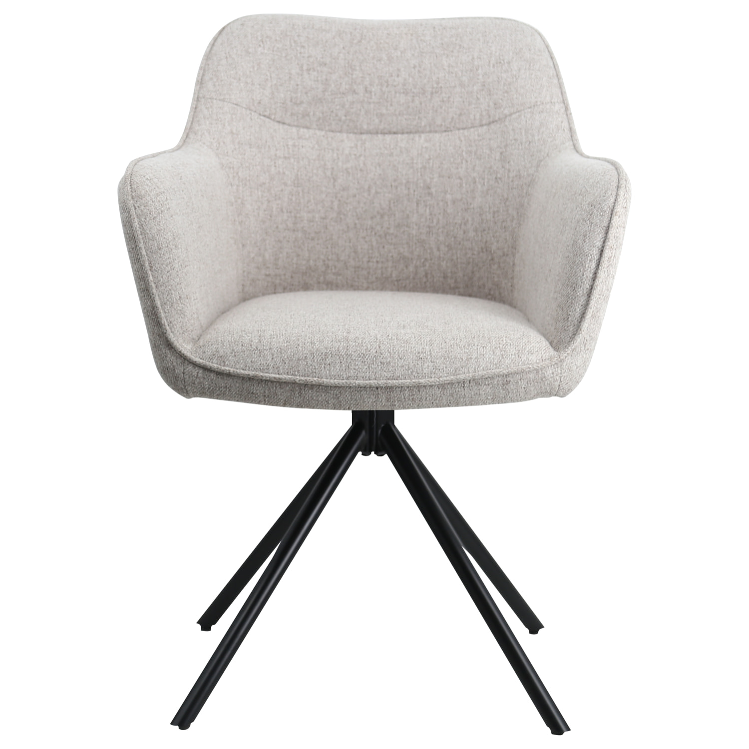 Lot de 2 chaises en tissu gris DANNA