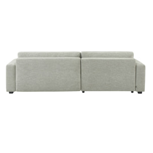 Canapé d'angle gauche convertible 3 places tissu avec coffre WIDE