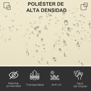 Toldo Lateral Retráctil 300x160 cm Pantalla Enrollable Mampara de Privacidad y Protección Solar para Jardín Balcón Terraza Crema