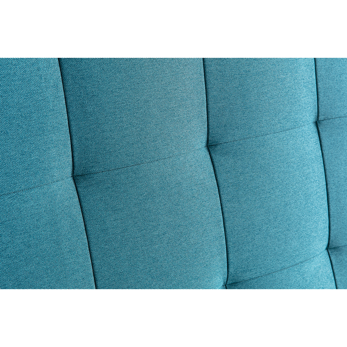 Tête de lit capitonnée en tissu bleu canard L140 cm HALCIONA