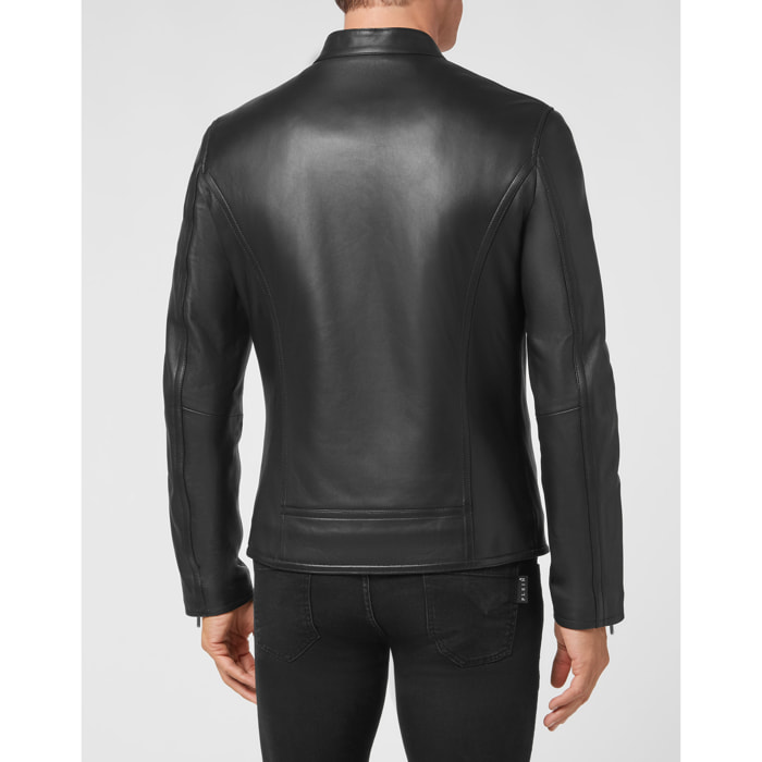 PHILIPP PLEIN Biker de cuero
