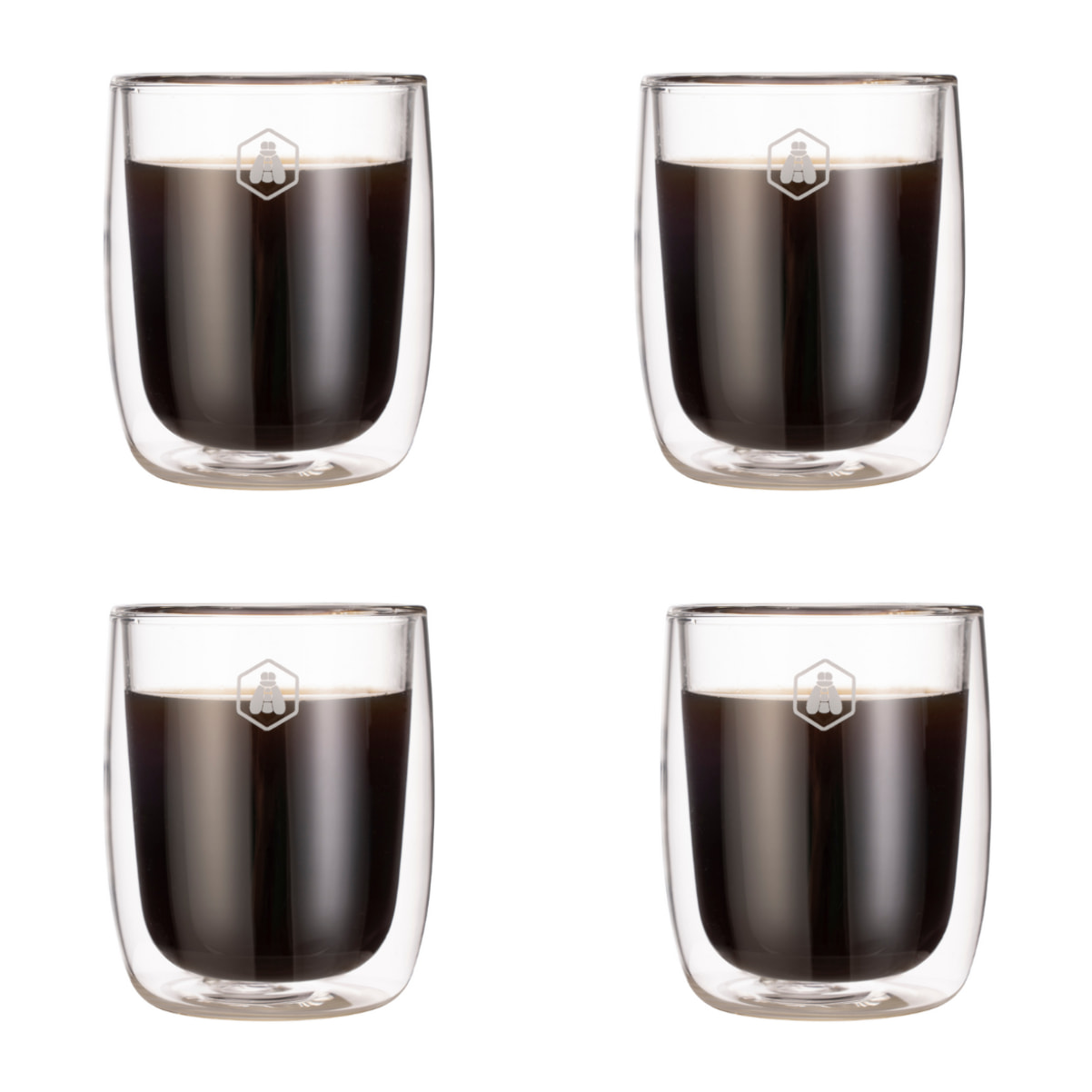 4 tasses à espresso double paroi - 100ml