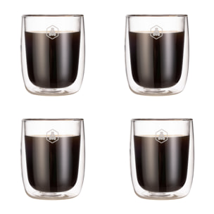 4 tasses à espresso double paroi - 100ml