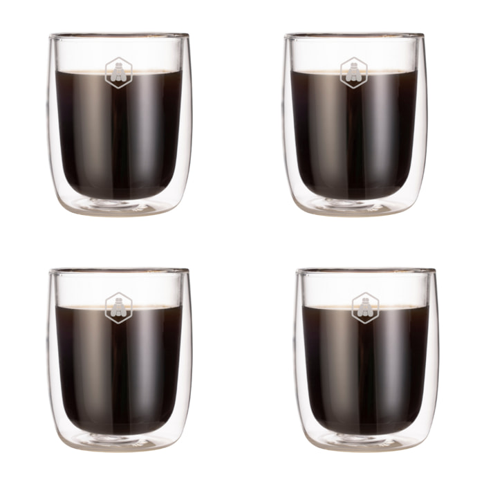 4 tasses à espresso double paroi - 100ml