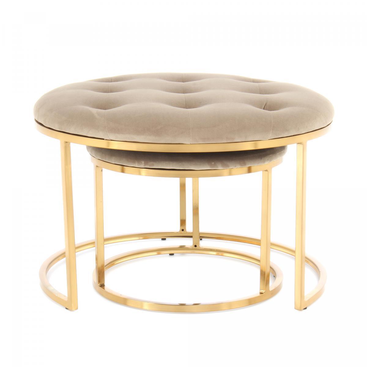 Tabouret semi artisanal Lot de 2 CIKI