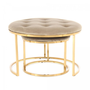 Tabouret semi artisanal Lot de 2 CIKI