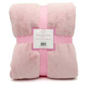 Plaid polaire 130x170cm 760g/m² - Cozy rose