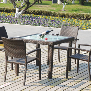 Mesa de jardín – Ratán sintético