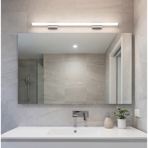 LEDS C4 Baño IP44 Toilet Slim 1232mm LED 43.6 Blanco cálido - 3000K ON-OFF Cromo 3472lm