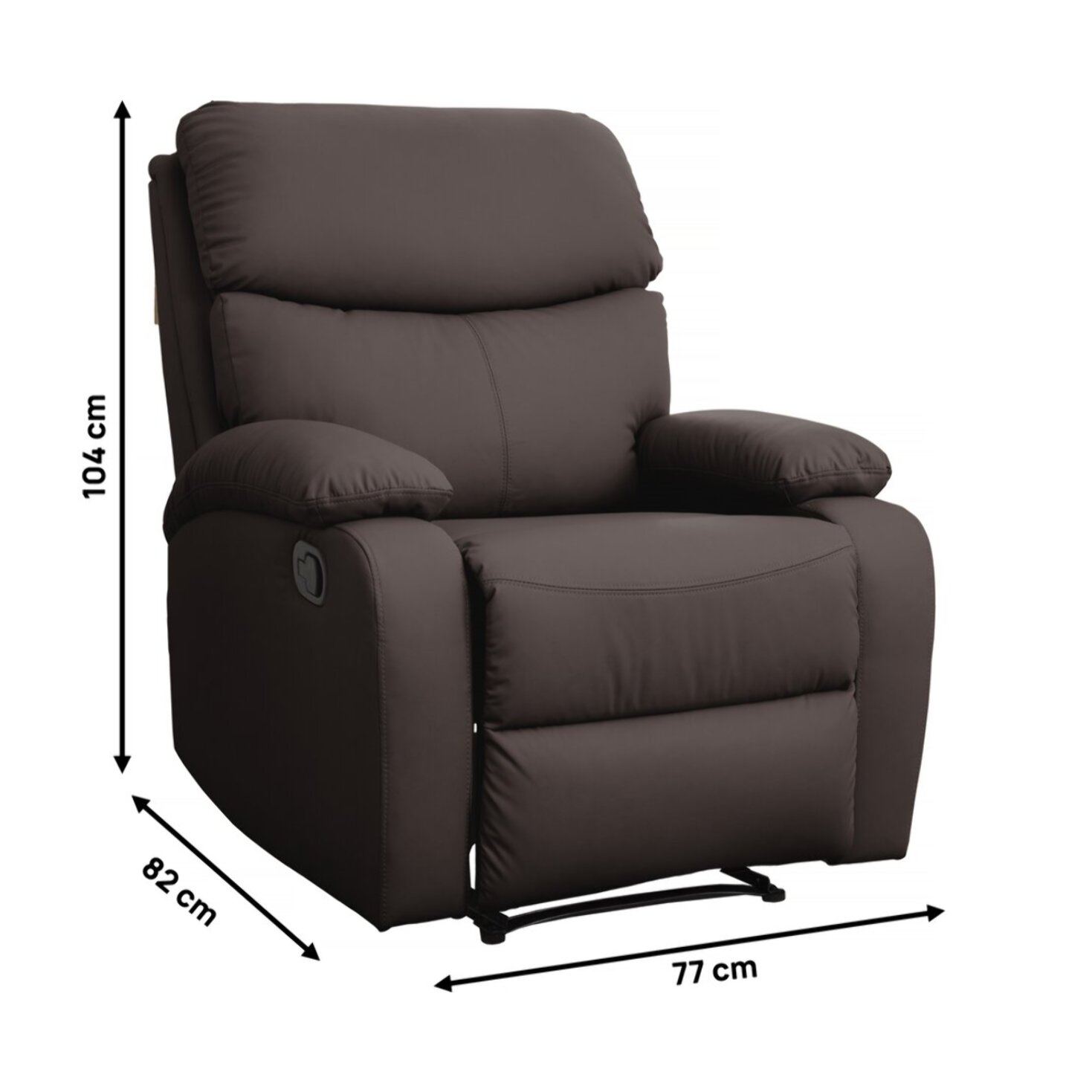 Fauteuil inclinable "Giselle" - Marron