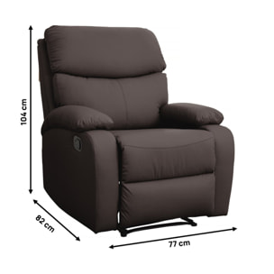 Fauteuil inclinable "Giselle" - Marron