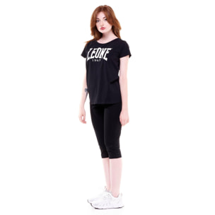 T-shirt da donna maniche corte logo grande Welcome Back