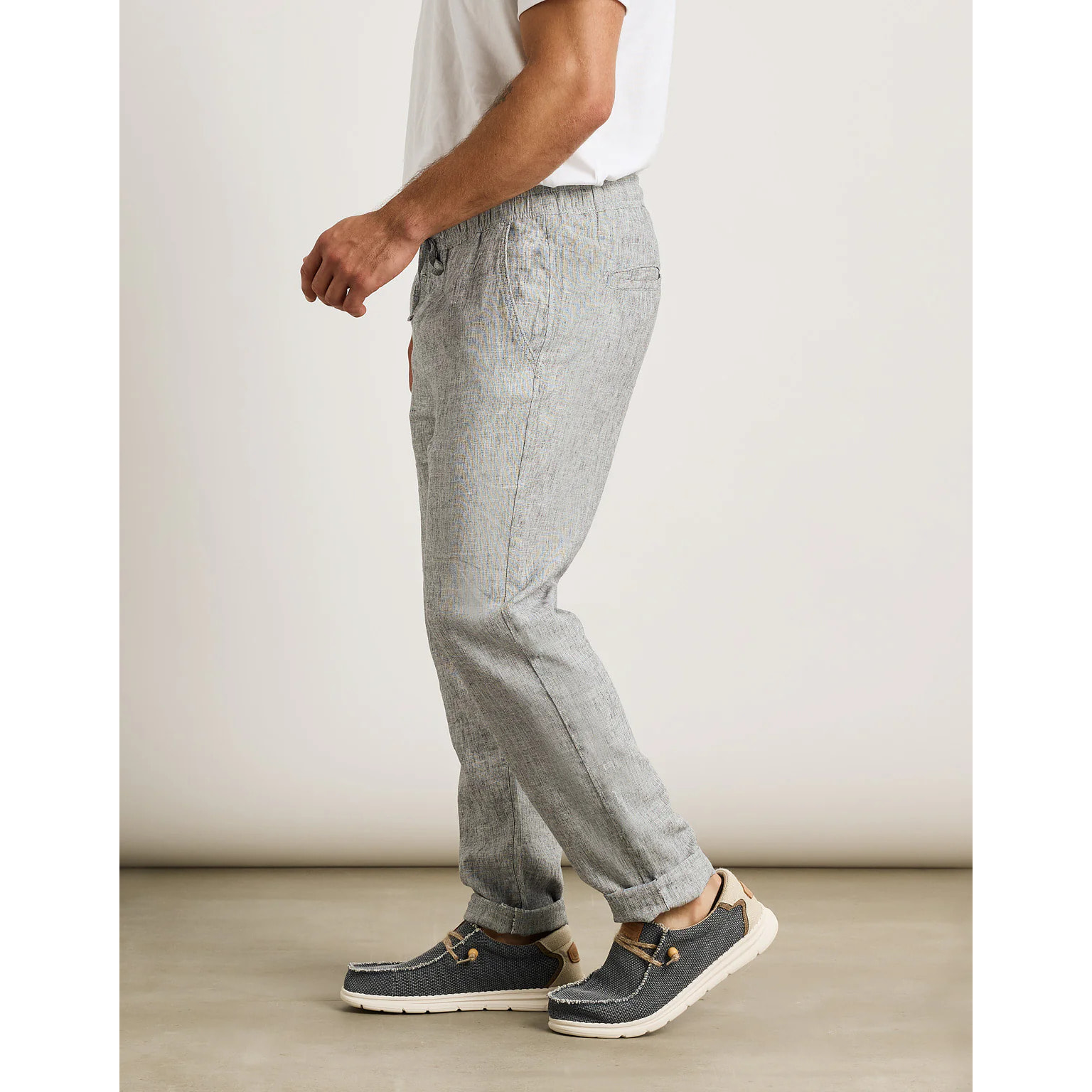 Pantalón Largo Azul Lino - Daniel