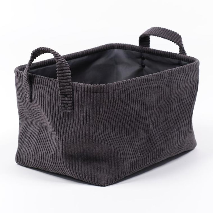 Panier de rangement rectangle COZY gris