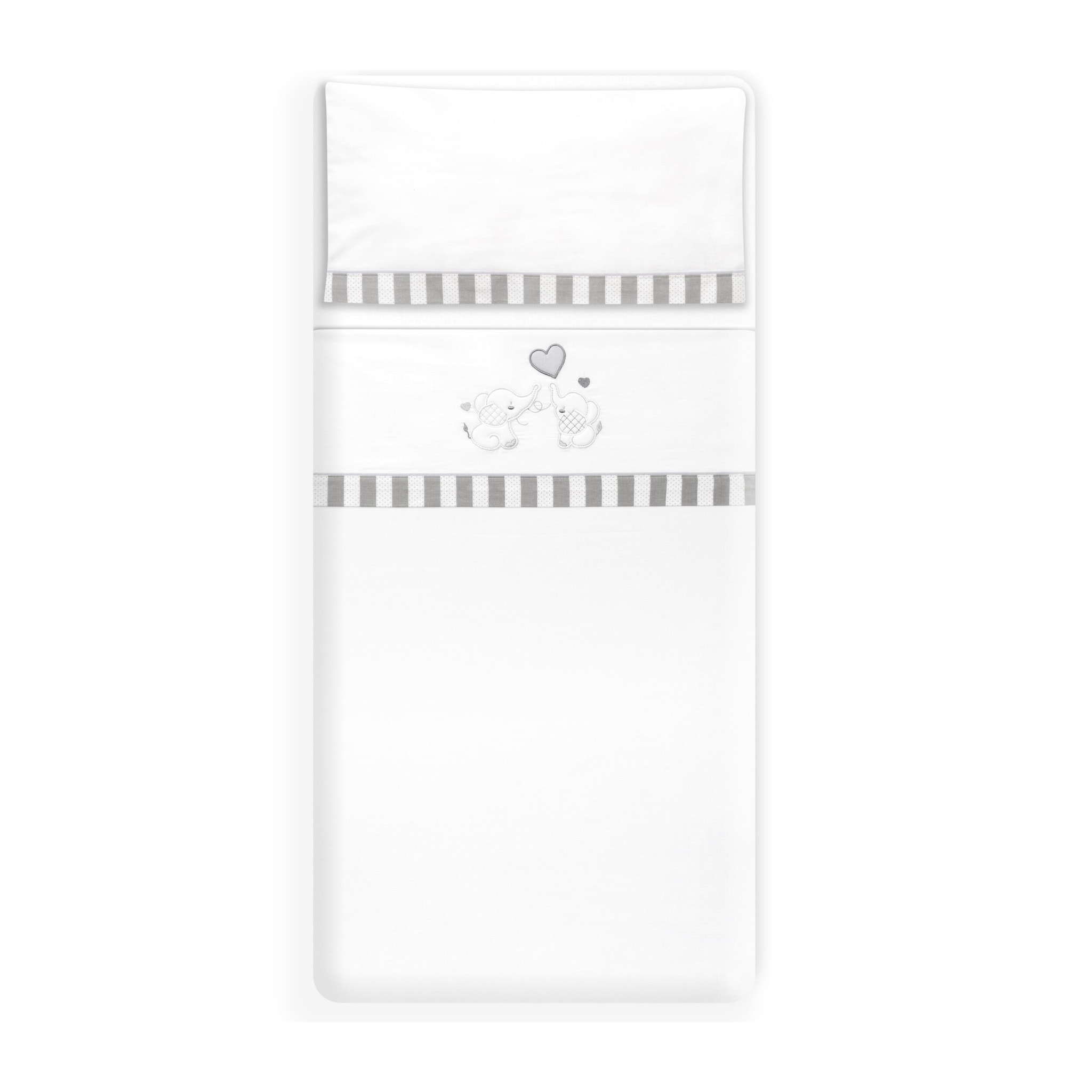 Triptico Minicuna Parejita Elefante Bco/Gris