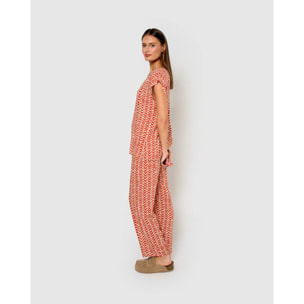 Blusa viscosa oveta teja