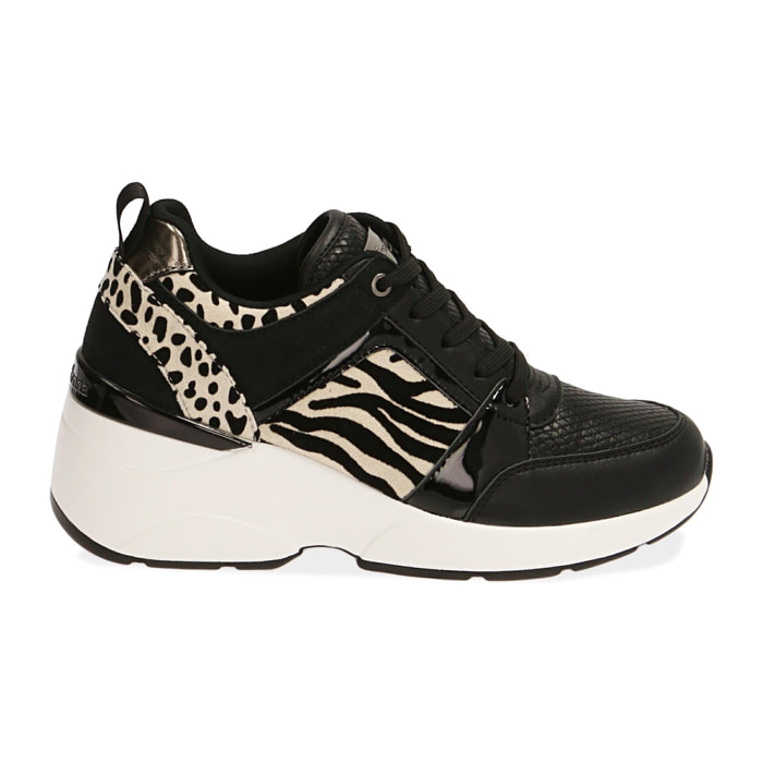 Sneakers nere, zeppa 7,5 cm