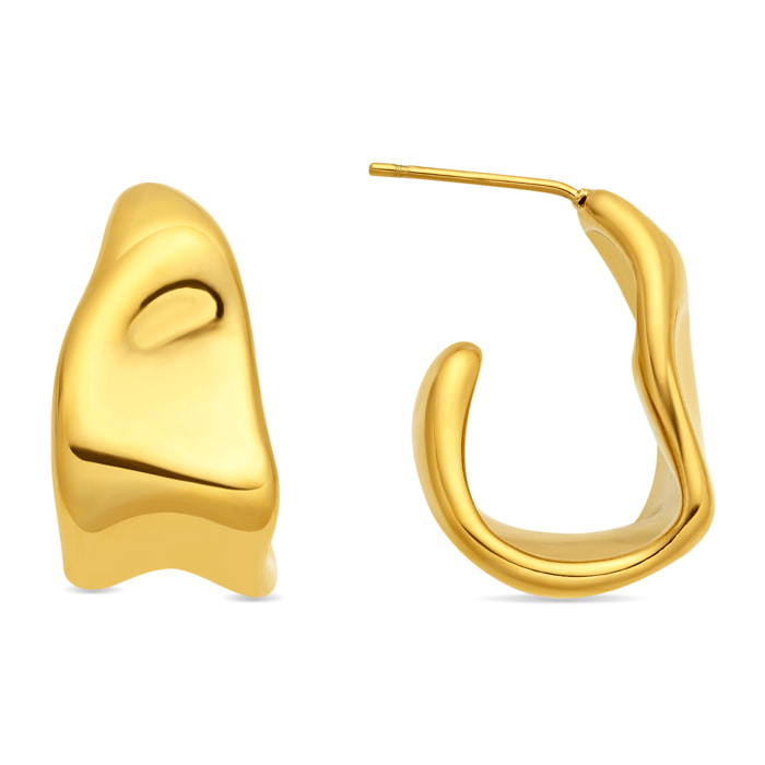 Pendientes Rorki acabado oro amarillo 18k
