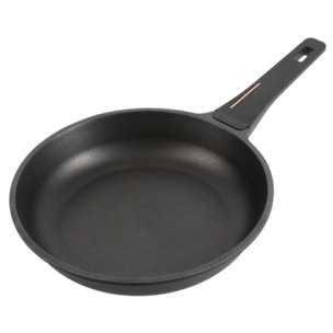 Juego de 2 Sartenes Ø24Ø28cm + Wok Ø30cm en aluminio fundido color Negro Copper Bergner