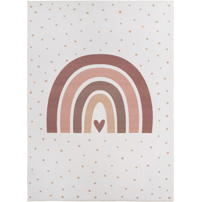 COCO - Tapis enfant crème lavable à motif arc