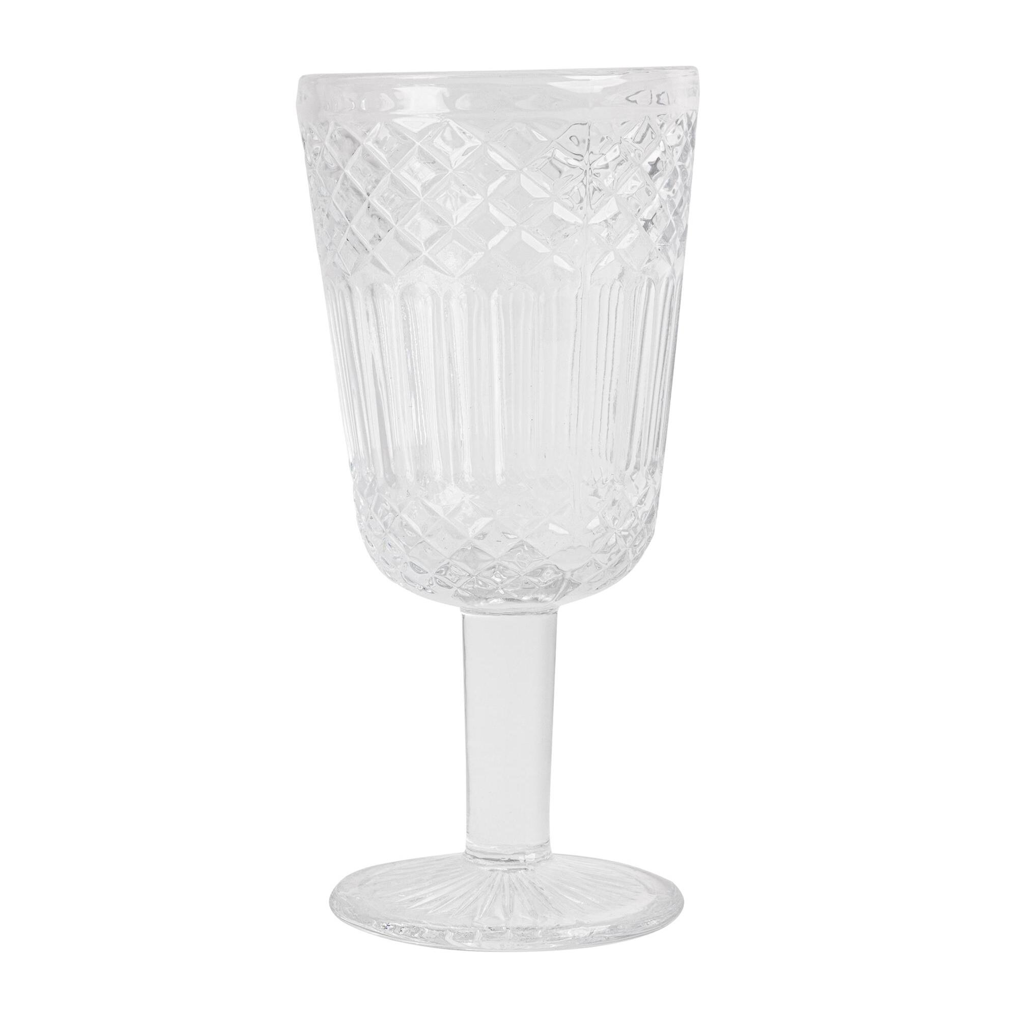 Juego de 4 copas de cristal de 300cl transparente san ignacio