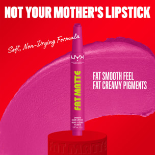 NYX Professional Makeup Fat Matte Rouge à Lèvres Mat Crémeux Fluffy Fucshia