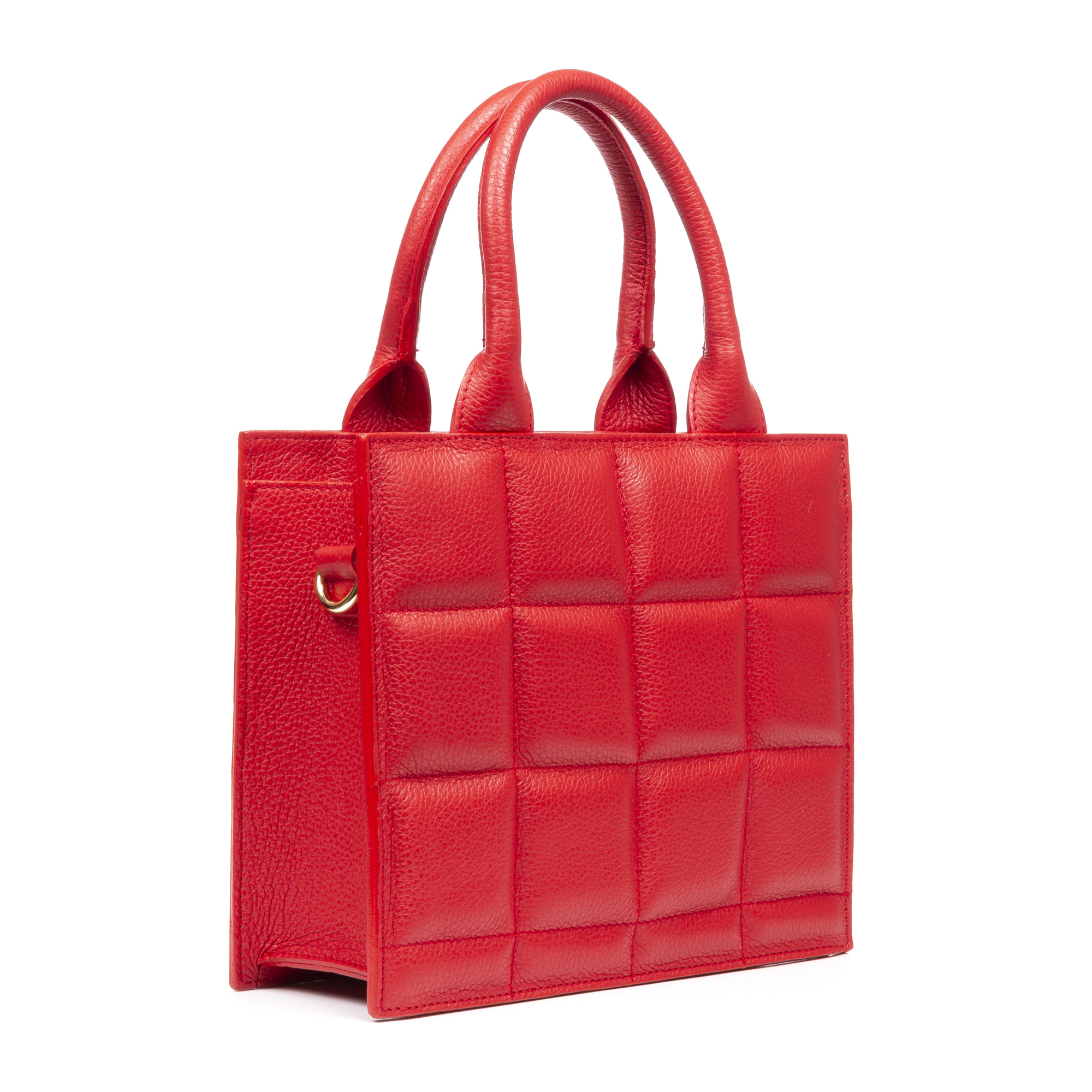 Albino borsa tote da donna. Pelle autentica finitura Dollaro trapuntata.