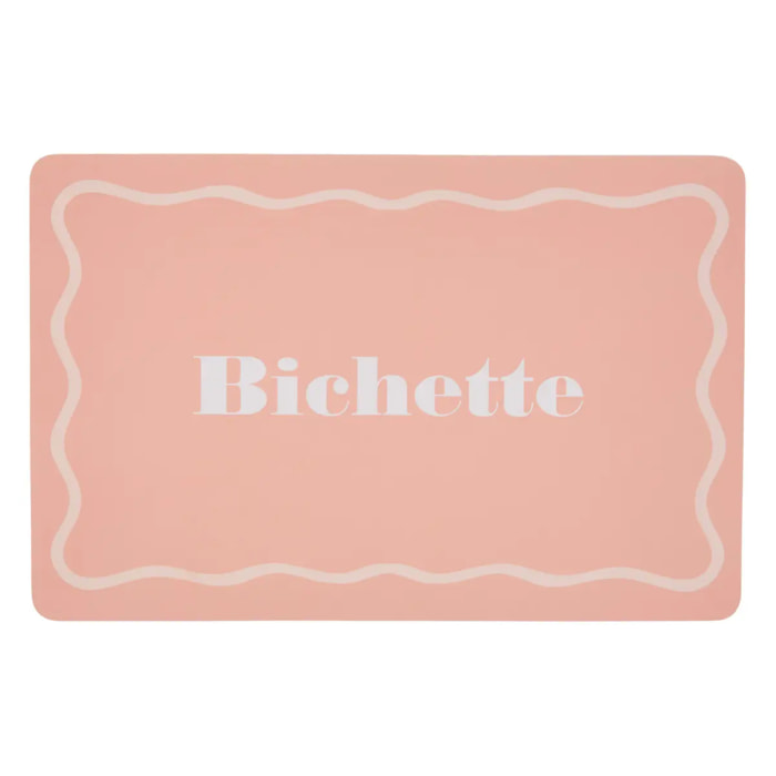 Set de table rectangulaire Bichette 30x45cm rose