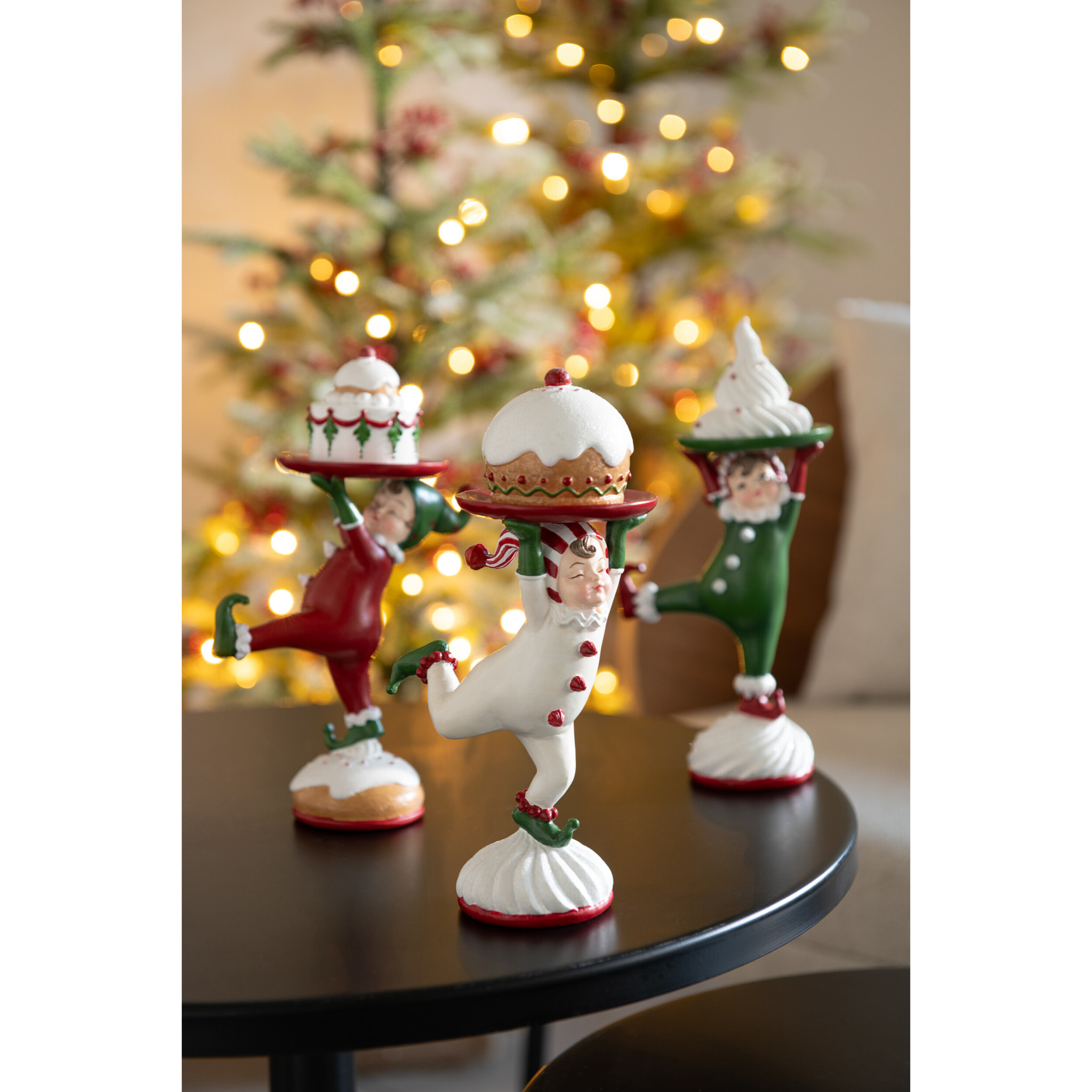 J-Line figurine Elf Patisserie - polyrésine - mix - 3 pcs