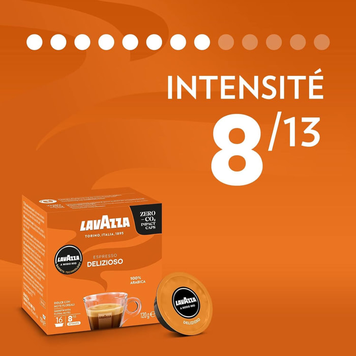 Café Capsules compatibles A Modo Mio Delizioso x180